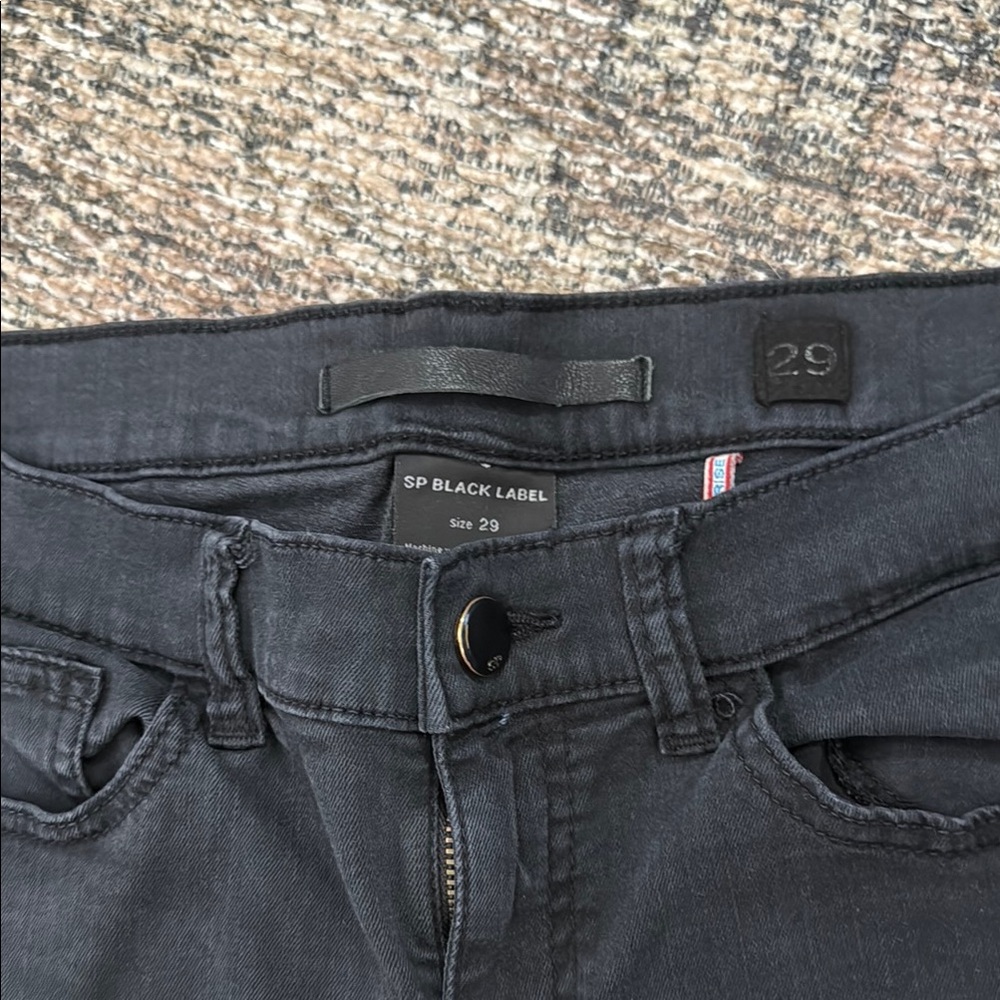 Black Label Black Skinny Distressed Jeans - Picture 2 of 4